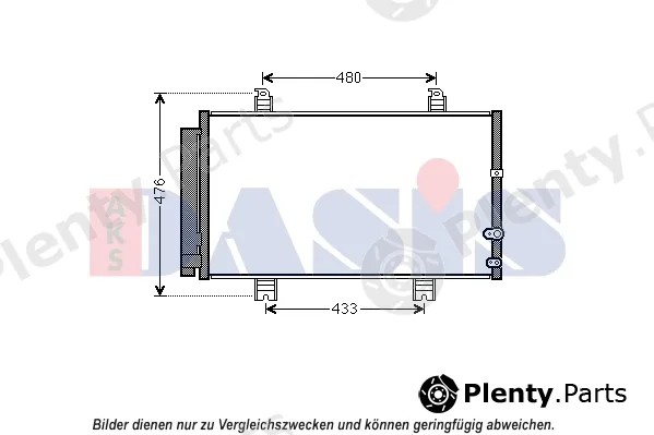 AKS Dasis 212096N — Condenser, air conditioning