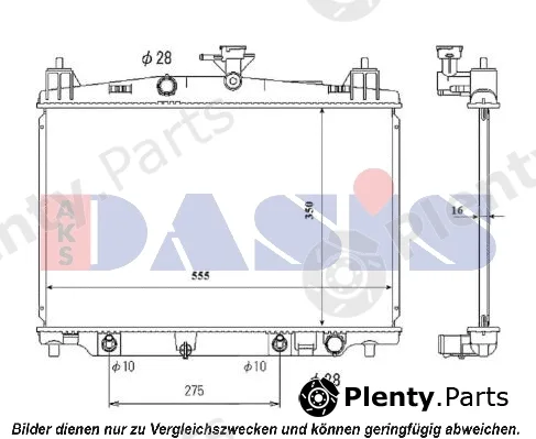 AKS Dasis 110064N — Radiator, engine cooling