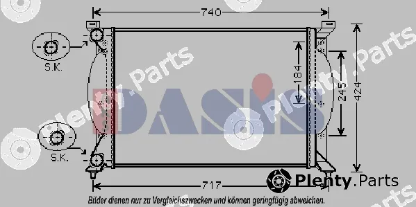AKS Dasis 480064N — Radiator, engine cooling