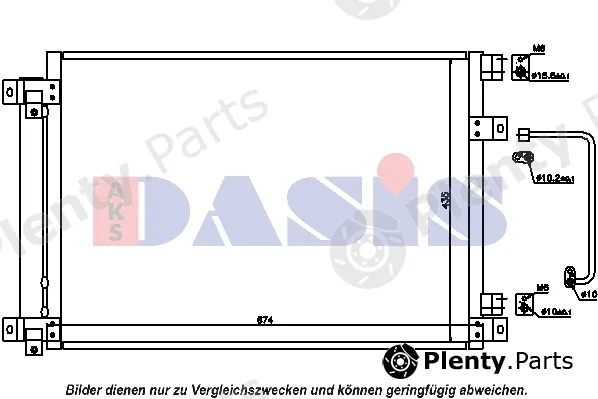 AKS Dasis 352009N — Condenser, air conditioning