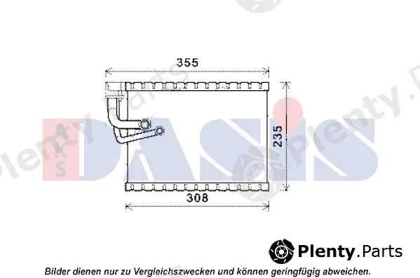 AKS Dasis 820334N — Evaporator, air conditioning