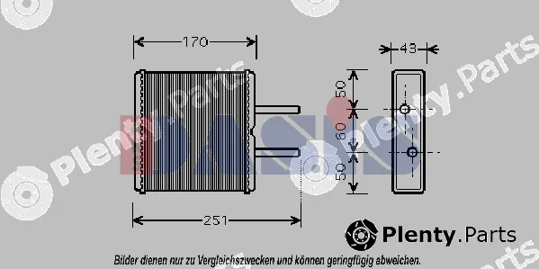 AKS Dasis 516012N — Heat Exchanger, interior heating