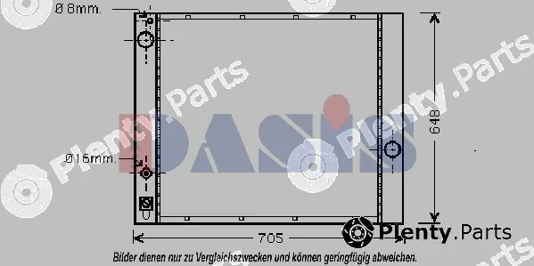AKS Dasis 021000N — Radiator, engine cooling