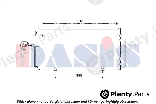 AKS Dasis 352017N — Condenser, air conditioning