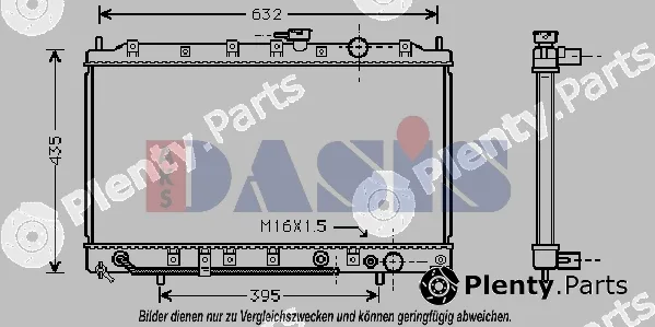 AKS Dasis 140038N — Radiator, engine cooling
