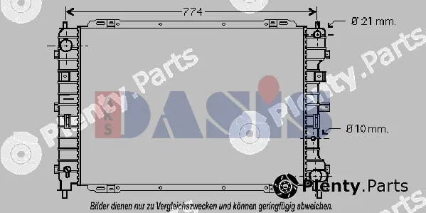 AKS Dasis 090085N — Radiator, engine cooling