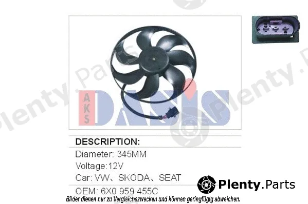 AKS Dasis 048025N — Fan, engine cooling