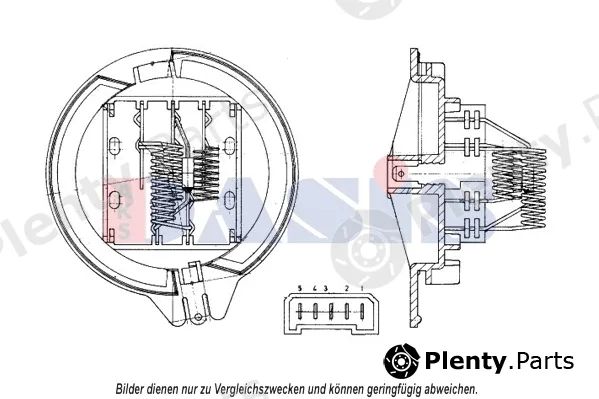 AKS Dasis 700140N — Resistor, interior blower