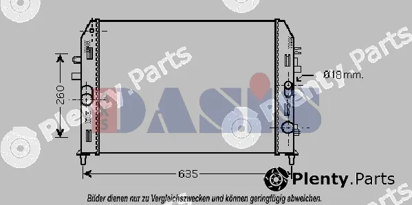 AKS Dasis 110061N — Radiator, engine cooling