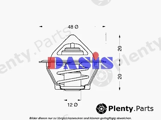 AKS Dasis 751795N — Thermostat, coolant