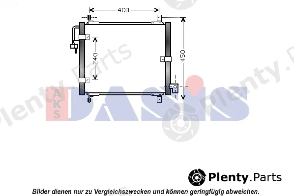 AKS Dasis 512004N — Condenser, air conditioning