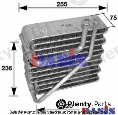 AKS Dasis 821500N — Evaporator, air conditioning