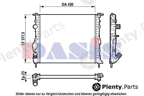 AKS Dasis 181700N — Radiator, engine cooling