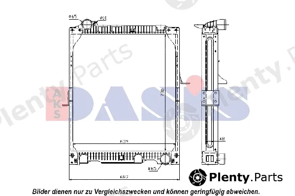 AKS Dasis 131100N — Radiator, engine cooling