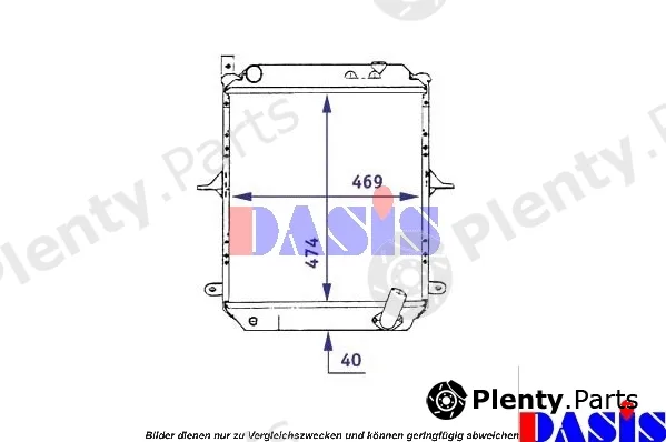 AKS Dasis 070024N — Radiator, engine cooling