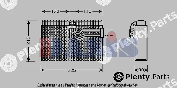 AKS Dasis 820236N — Evaporator, air conditioning