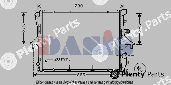 AKS Dasis 044001N — Radiator, engine cooling