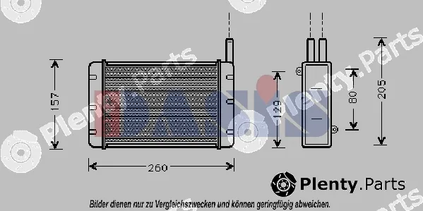 AKS Dasis 029090N — Heat Exchanger, interior heating