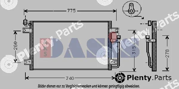 AKS Dasis 512007N — Condenser, air conditioning