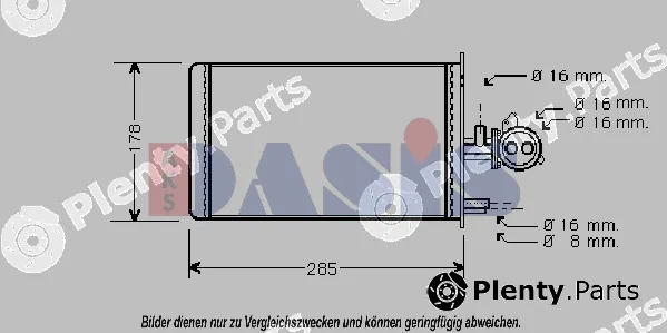 AKS Dasis 169030N — Heat Exchanger, interior heating