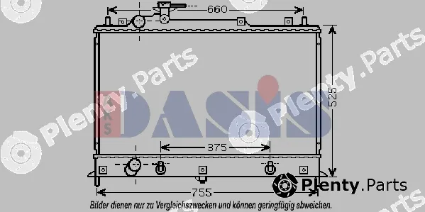 AKS Dasis 110063N — Radiator, engine cooling