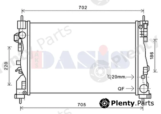AKS Dasis 010031N — Radiator, engine cooling