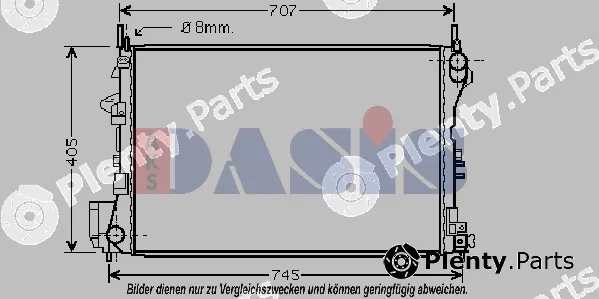AKS Dasis 152013N — Radiator, engine cooling