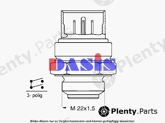 AKS Dasis 751611N — Temperature Switch, radiator fan