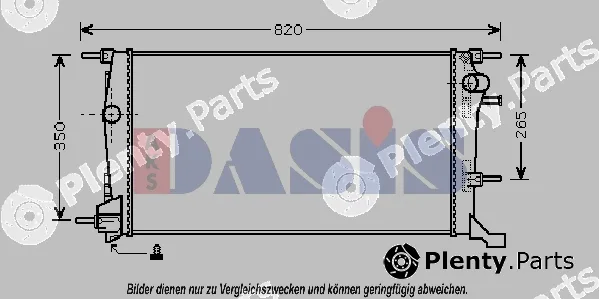 AKS Dasis 180065N — Radiator, engine cooling