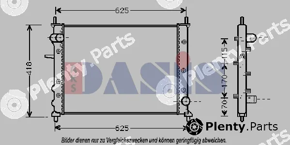 AKS Dasis 080007N — Radiator, engine cooling