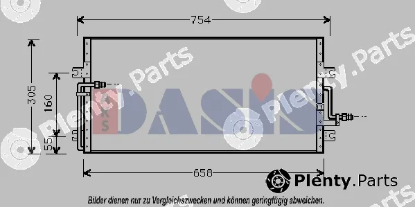 AKS Dasis 102040N — Condenser, air conditioning