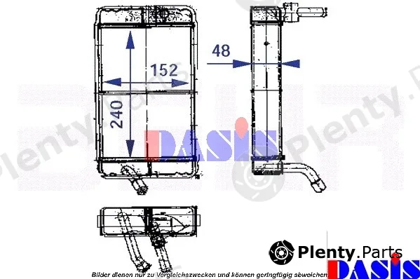 AKS Dasis 139260N — Heat Exchanger, interior heating