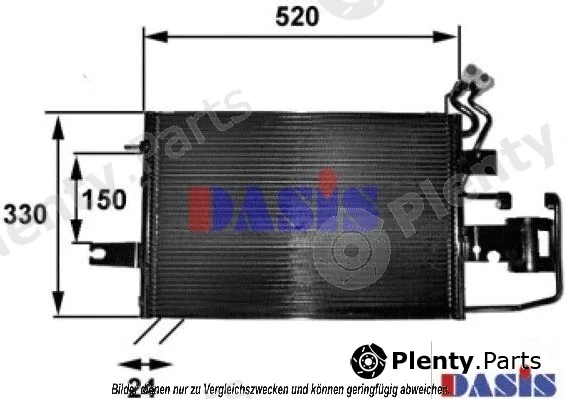 AKS Dasis 492002N — Condenser, air conditioning