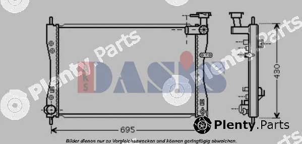 AKS Dasis 140079N — Radiator, engine cooling