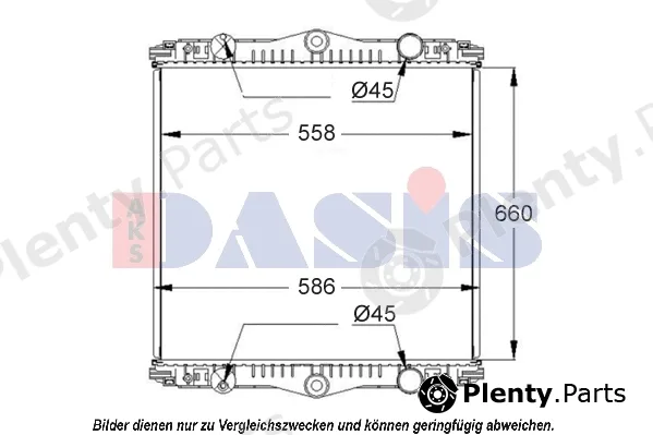 AKS Dasis 290013S — Radiator, engine cooling
