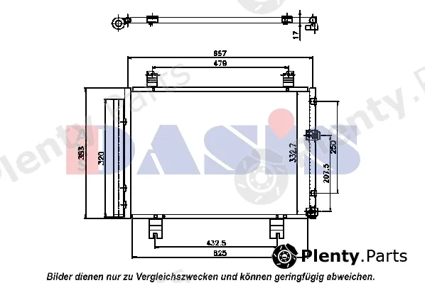 AKS Dasis 212050N — Condenser, air conditioning