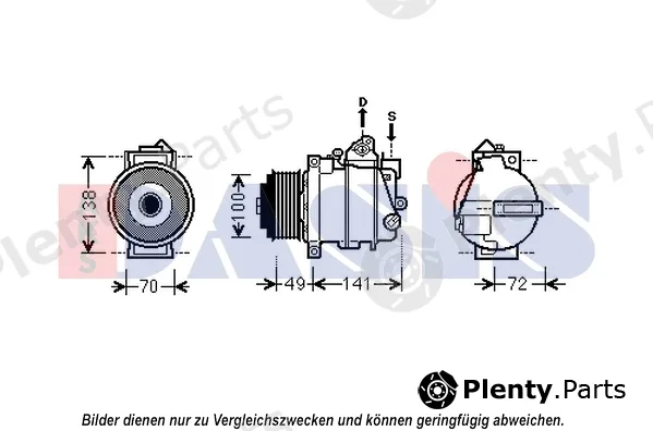 AKS Dasis 852584N — Compressor, air conditioning