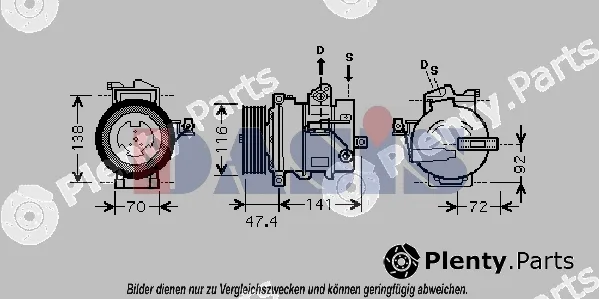 AKS Dasis 851802N — Compressor, air conditioning
