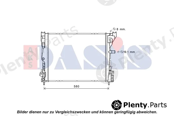 AKS Dasis 180105N — Radiator, engine cooling