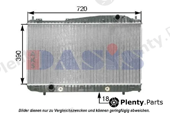 AKS Dasis 520084N — Radiator, engine cooling