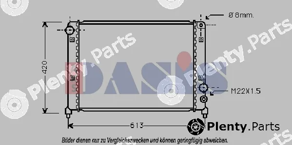 AKS Dasis 010210N — Radiator, engine cooling