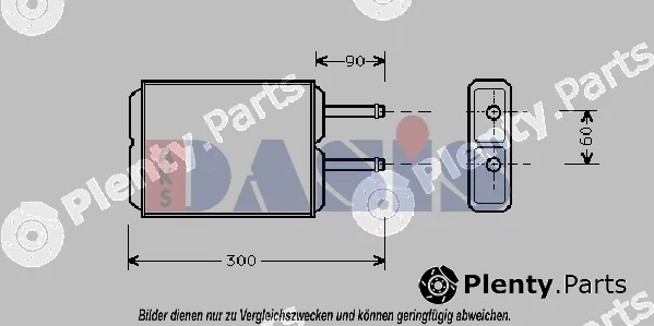 AKS Dasis 119030N — Heat Exchanger, interior heating