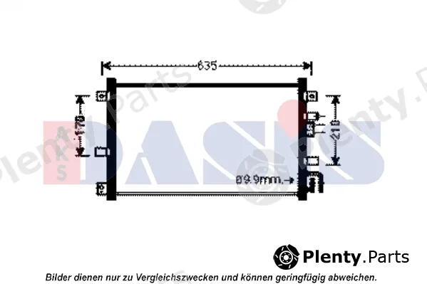 AKS Dasis 112037N — Condenser, air conditioning