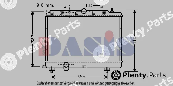 AKS Dasis 370004N — Radiator, engine cooling