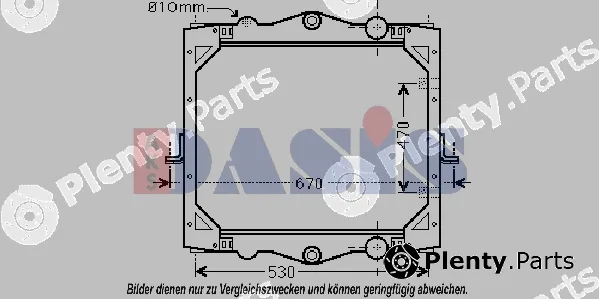 AKS Dasis 290013N — Radiator, engine cooling