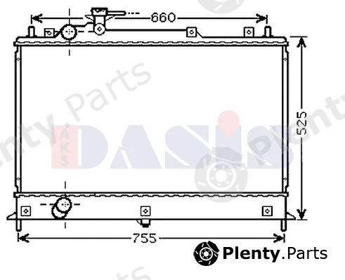 AKS Dasis 110091N — Radiator, engine cooling