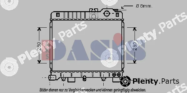 AKS Dasis 050280N — Radiator, engine cooling