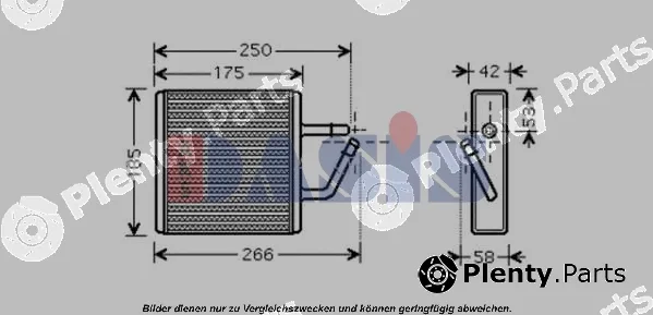 AKS Dasis 119002N — Heat Exchanger, interior heating