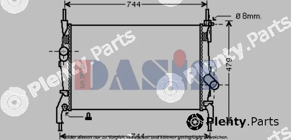 AKS Dasis 090104N — Radiator, engine cooling