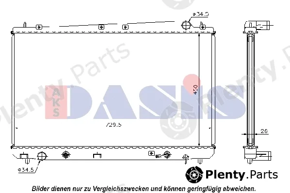 AKS Dasis 210148N — Radiator, engine cooling